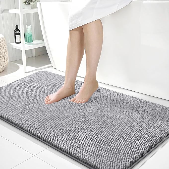 OLANLY Thick Memory Foam Bath Mat Rug 44x24, Extra Soft Absorbent Bathroom Rug by OLANLY