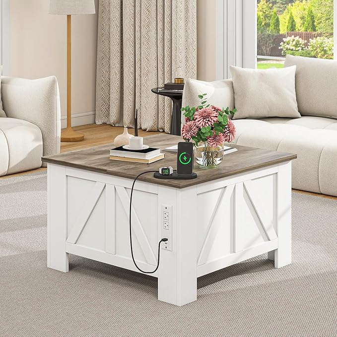 YITAHOME Farmhouse Lift Top Coffee Table - Image 3