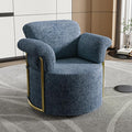KEIKI Modern Comfy Swivel Accent Reading Chair, 360°Round Upholstered Barrel by Unknown