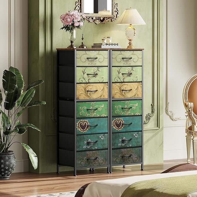 WLIVE Tall Dresser for Bedroom, 7 Drawer Dressers & Chests of Drawers, Fabric - Image 2