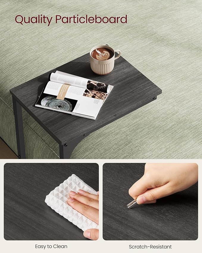 VASAGLE C-Shaped End Table, Small Side Table - Image 5