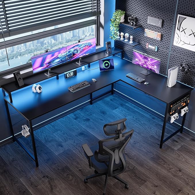Pamray 64 Inch L Shaped Gaming Desk by PAMRAY