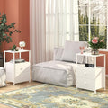 Tohomeor Nightstand with Charging Station LED Light End Table Bedroom Bed Side by Tohomeor