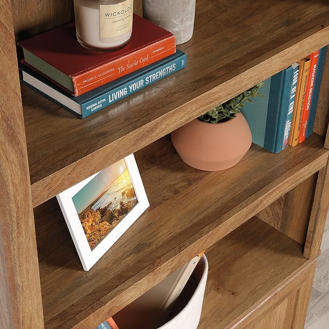 Sauder Miscellaneous Storage Transitional 3-Shelf 2-Door Bookcase/ Book shelf - Image 9