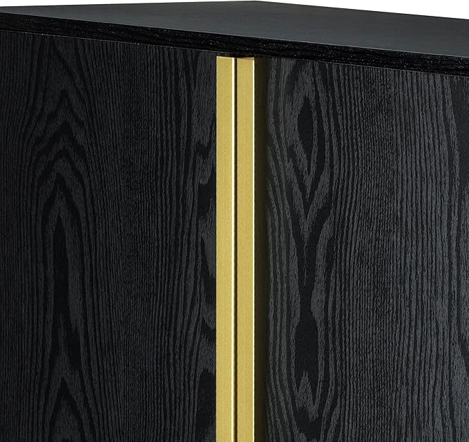 Sango Cortland 2-Door Accent Cabinet, Sleek Black Storage Cabinet - Image 6