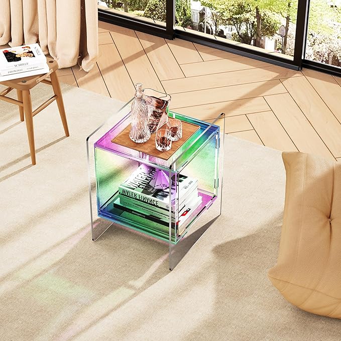 Acrylic Nightstand Colorful Bedside Table - Image 4