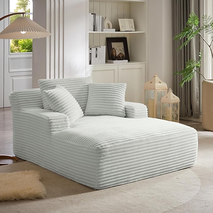 Oversized Chaise Daybed Lounge Sleeper Chair Sofa Full Foam Cloud Chaise Sofabed - Image 3