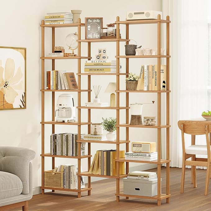 IOTXY Wooden Triple Wide Bookshelf - Image 7