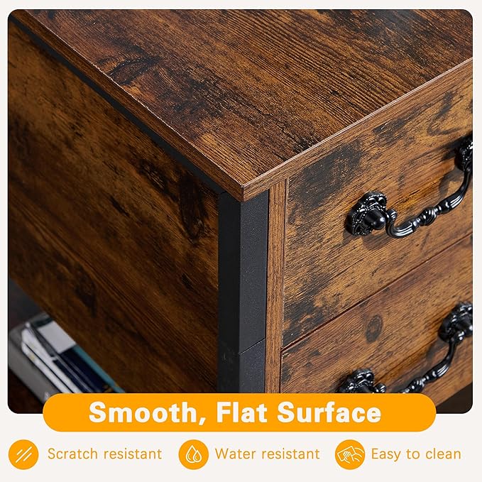 VECELO End Tables, Narrow Nightstand - Image 7