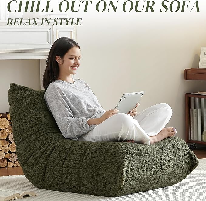 Bean Bag Chair, Fireside Chair Bean Bag Sofa - Image 4