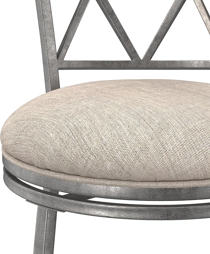 Hillsdale Stewart Indoor/Outdoor Swivel Counter Height Stool, Aged Pewter - Image 7