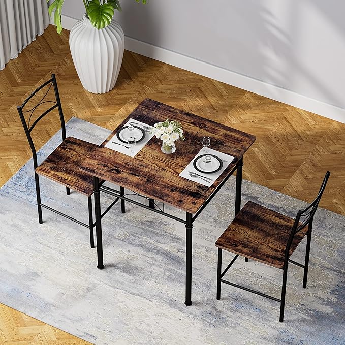 JOIN IRON 3-Piece Kitchen Dining Room Table Set - Image 4