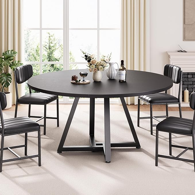 Round Kitchen Dining Room Table Circle Dining Dinner Table - Image 6