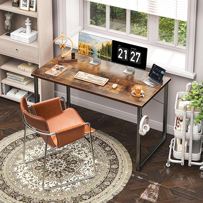 Coleshome 48 Inch Computer Desk, Modern Simple Style Desk - Image 2