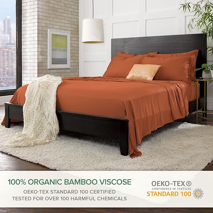 Twin Sheets by Pure Bamboo, Genuine 100% Organic Viscose Derived from Bamboo - Image 2
