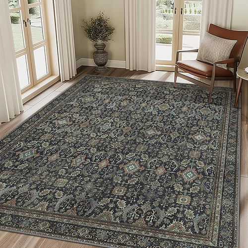 10X12 Area Rugs Machine Washable Rugs by BESBLEE
