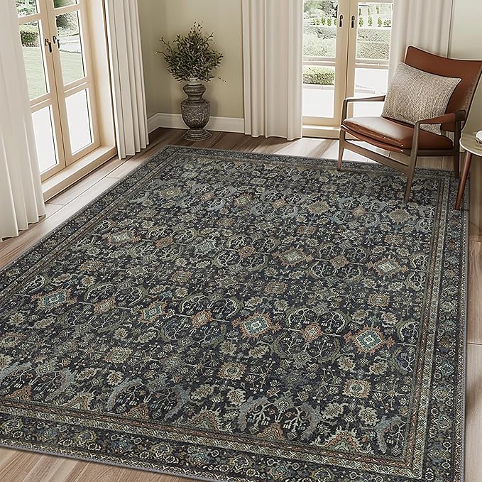 10X14 Area Rugs Machine Washable Rugs by BESBLEE