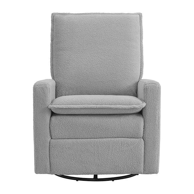 Oxford Baby Uptown Upholstered Swivel Glider and Recliner Nursery Chair - Image 4