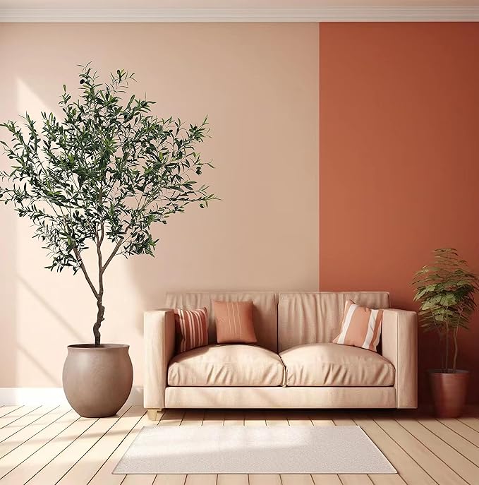 Artificial Olive Tree 7ft Tall, Faux Olive Tree Indoor Artificial Tree - Image 8