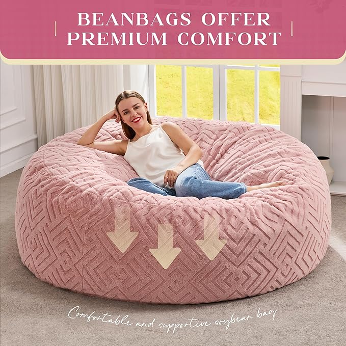 Hobestluk Bean Bag Chairs Adults Beanbag Chair - Image 6