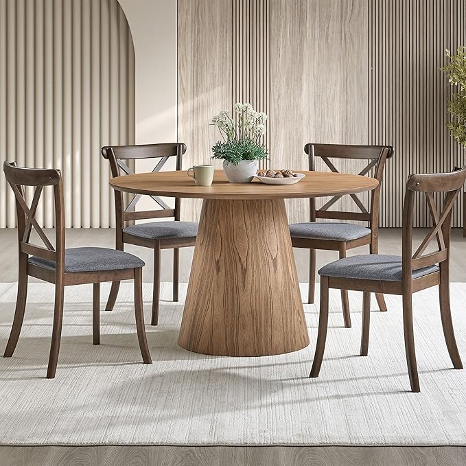 Wooden Kitchen Round Dining Table - Image 2