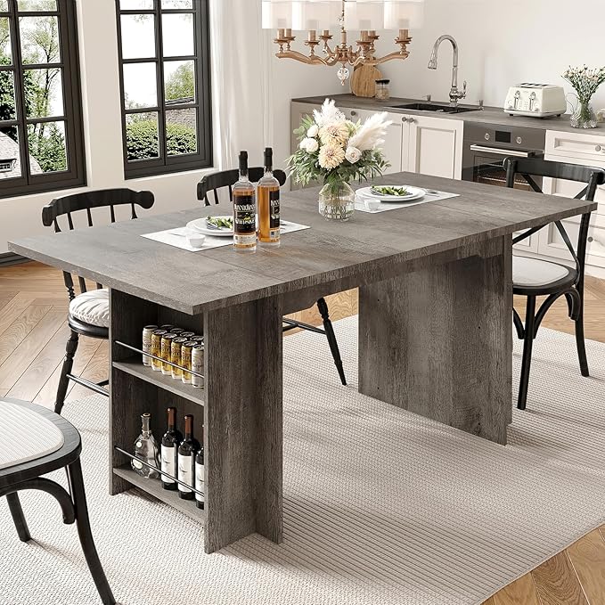 Garvee 63 Inch Dining Table for 2-4, Farmhouse Rectangular Kitchen Table by Garvee