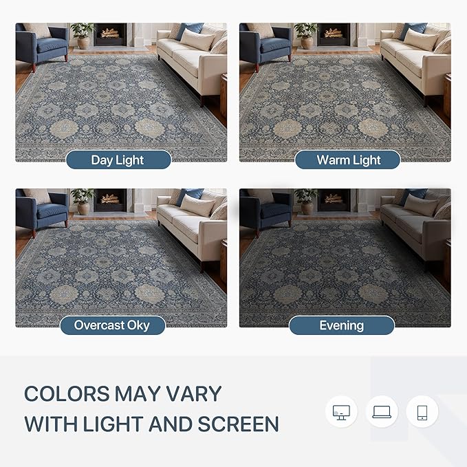 8X10 Area Rugs Machine Washable Rugs - Image 6
