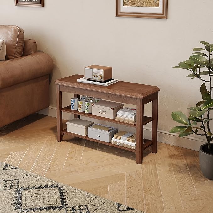 Shoe Rack for Front Door Entrance, Solid Wood Shoe Bench for Closet, Holds Up - Image 8