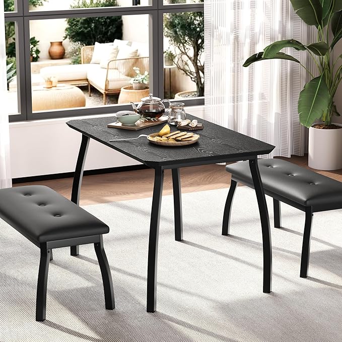 3 Piece Farmhouse Dining Table Set - Image 8