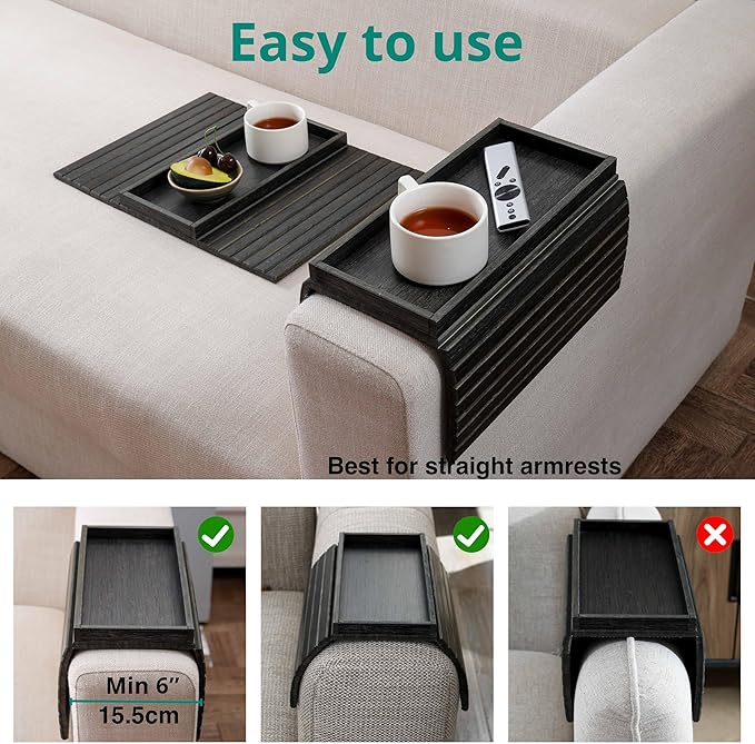 DETOR Couch Arm Tray, TV Tray - Image 4