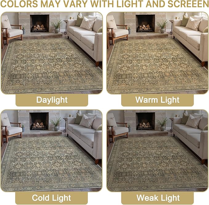 8X10 Area Rugs Machine Washable Rugs - Image 6