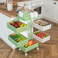 Rotating Kitchen Storage Rack No Assembly, Fruit Basket, Bathroom Storage Cart by xinyourui