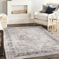 Washable Area Rug 4'x6' Floral red Traditional Floor Cover Foldable Thin Rugs by CHAMPLANT