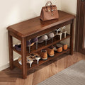 Shoe Rack for Front Door Entrance, Solid Wood Shoe Bench for Closet, Holds Up by IUNVR