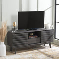 SAFAVIEH ESMA TV Stand for up to 60" Flatscreen – Distressed Black, Low by SAFAVIEH