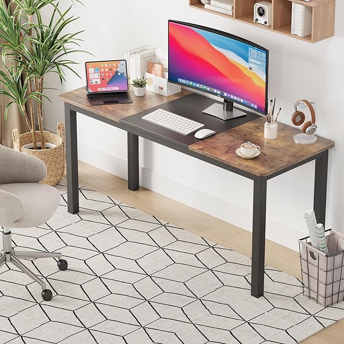 GarveeHome 63 Inch Computer Desk, Modern Office Desk - Image 3