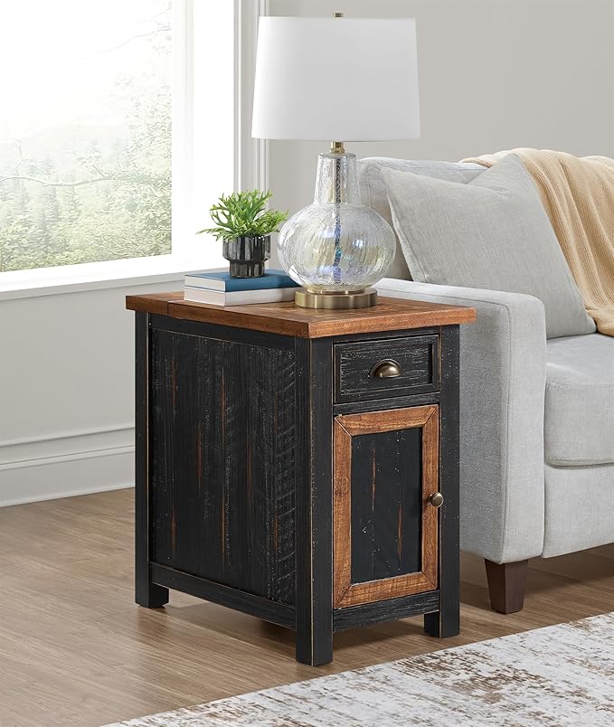 Martin Svensson Home Solid Wood Black and Honey Monterey Chairside End Table by MartinSvenssonHome
