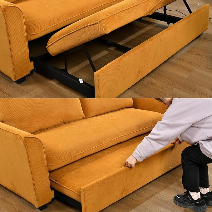 Queen Size Convertible Loveseat Sofabed 3 in 1 Convertible Sleeper Sofa Bed - Image 9