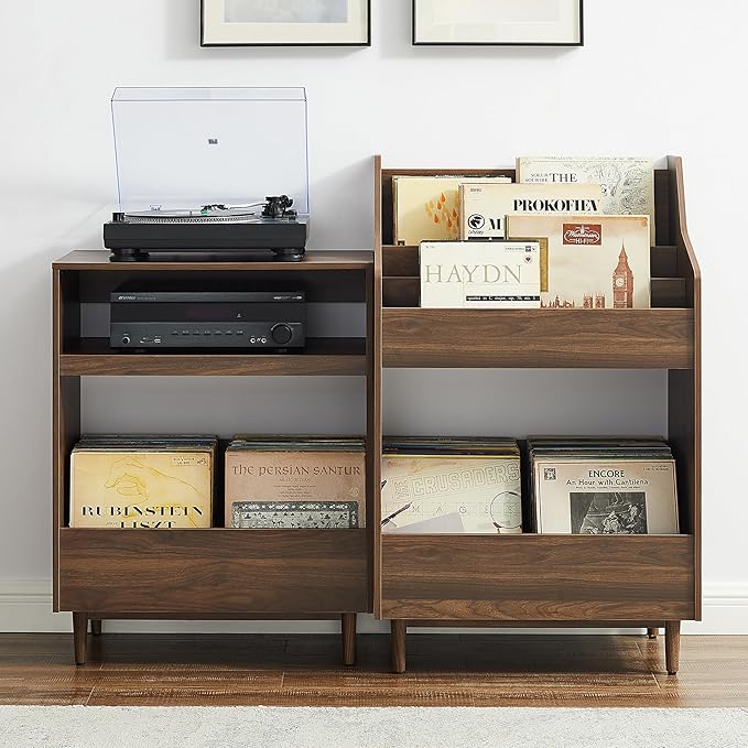 Crosley Furniture Liam 2-Piece Turntable Record Player Stand and Vinyl Storage - Image 7