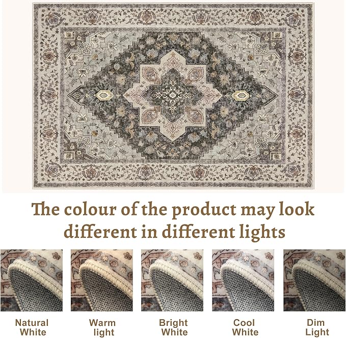 Kitchen Rugs 2x4 Washable Rug for Entryway Vintage Non Slip Small Rugs Front - Image 4