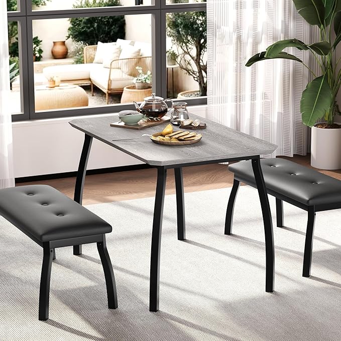 3 Piece Farmhouse Dining Table Set - Image 8