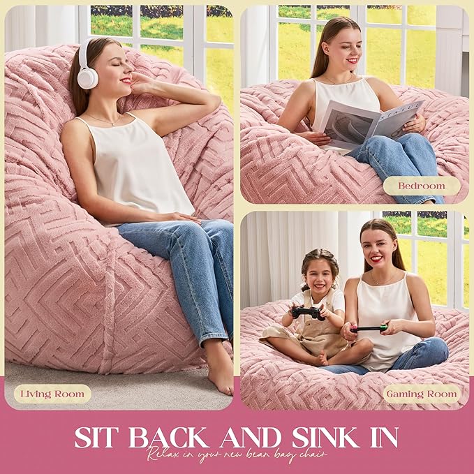 Hobestluk Bean Bag Chairs Adults Beanbag Chair - Image 5