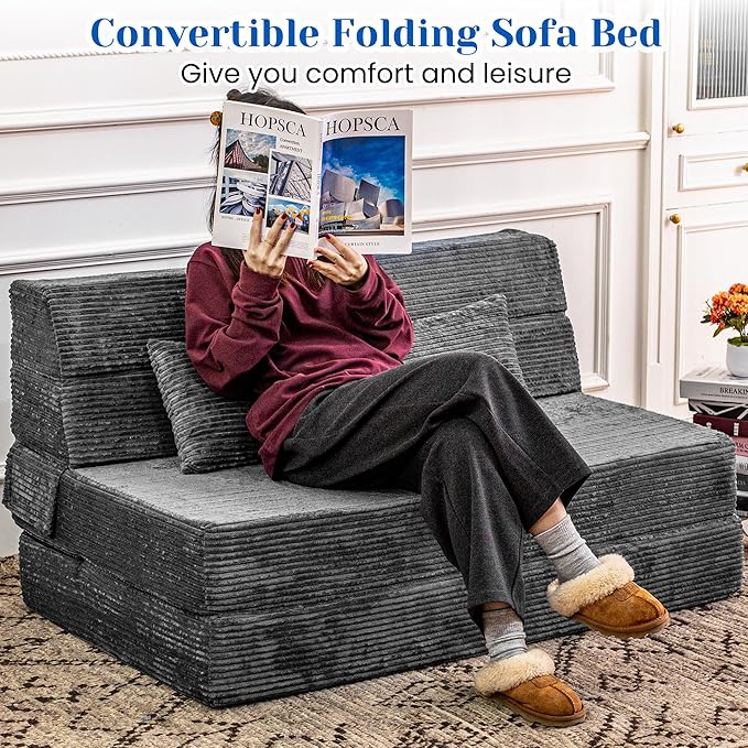 Folding Sofa Bed, Convertible Sleeper Chair - Image 7