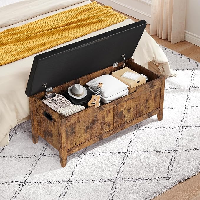 GAOMON Storage Bench, 39.4” Wooden Chest Storage Box - Image 9