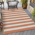 OJIA Outdoor Rug 4'x6', Cotton Woven Patio Rug Washable Rugs Front Porch Rug by OJIA