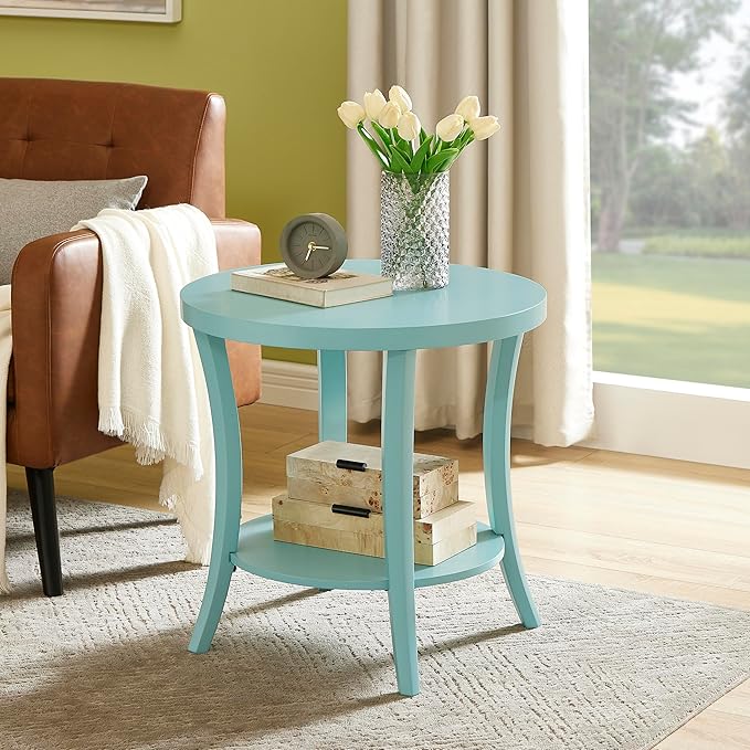 Roundhill Furniture Perth Contemporary Round End Table by RoundhillFurniture