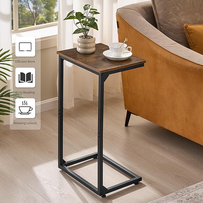 C Shape End Table, Large Surface Couch Table, C Table Sofa Side End Table - Image 5