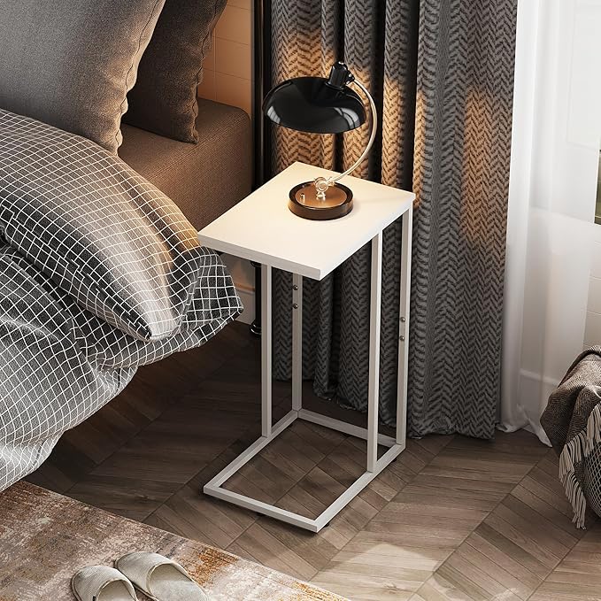 WLIVE Side Table, C Shaped End Table - Image 4