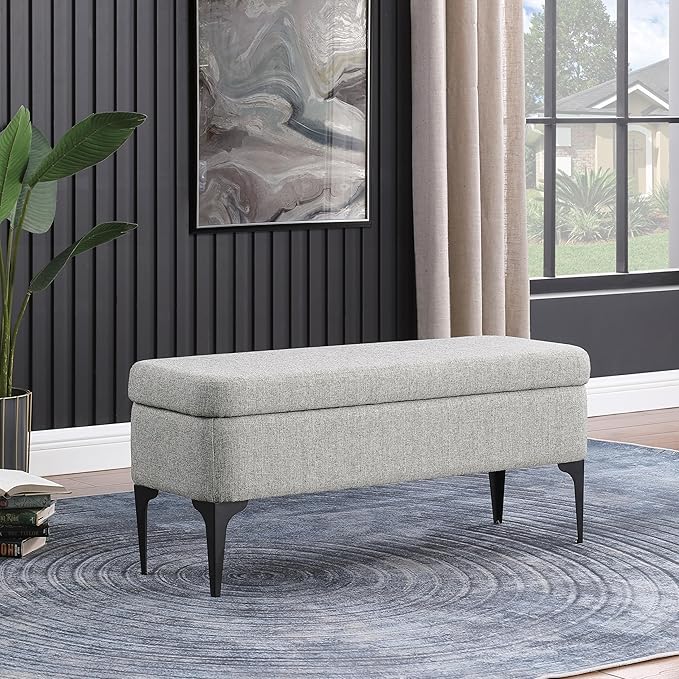 HomePop Upholstered Storage Bench - Image 2