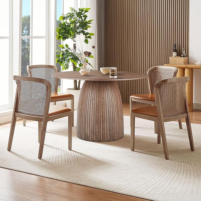 Modern Wooden Mushroom-Shape Round Dining Table, Home Kitchen Furniture - Image 7
